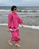 komplety damskie Żakardowy komplet Pink - kimono i kuloty 2