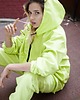 kurtki damskie Kurtka wiatrówka typu anorak neon lime 8