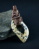 wisiory Jaspis dalmatyński wisiorek wire wrapping 3