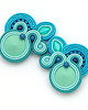 kolczyki soutache Turkusowe małe kolczyki soutache 2