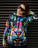 bluza z kapturem damska Damska Bluza Expres Zamek DR.CROW Lew Tiger 2