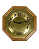 zegary Zegar ścienny Weimar, Ośmiokątny, Mosiądz i Drewno, Niemcy lata 70. 9