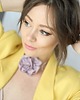 chokery Jedwabny liliowy choker 4
