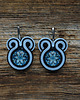 kolczyki soutache Niebieskie kolczyki sutasz z mandalą 3