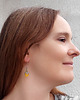 kolczyki wire wrapping Żółte w siateczce - kolczyki (lub klipsy) 3