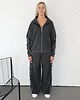 komplety damskie Gaia rozpinany komplet z lamówkami antracyt 5