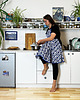 fartuchy kuchenne FARTUSZEK kuchenny, niebieski wzór CHABRY (100% bawełna), dla mamy i córki 5