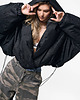 kurtki damskie Hoodscape black bomber jacket 2