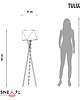 lampy podłogowe Drewniana lampa stojąca na 3 nogach do salonu z abażurem TULUZA GOLD 3