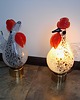 lampy stołowe Lampki Kogut i Kura Vintage Szkło Artystyczne Lata 80 3