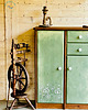 komody Ręcznie malowana, zielona komoda, szafka na buty, bieliźniarka, dmuchawce 3