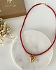 chokery Choker z koralu z sercem 1