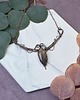 kolie Miedziany naszyjnik wire wrapping z labradorytem #503 2