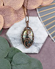 wisiory Miedziany wisiorek wire wrapping z labradorytem #537 1