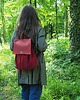 plecaki "Nakama" Plecak czerwony / aksamit z ekoskórą 4