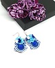 kolczyki soutache Niebieskie kolczyki sutasz - kolekcja Flora 2