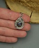 wisiory Wisiorek niebieski labradoryt wire wrapping 7