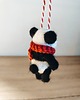 akcesoria różne Myszka Fiszka -panda wełna filc bombka święta zawieszka 4