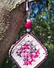 breloki Brelok "Kwadrat Babuni" granny square nutka bieli 1