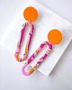 kolczyki z masy plastycznej Długie kolczyki ENDORFINY z pomarańczem 4