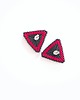 kolczyki szklane Kolczyki Trójkątne Sztyfty "Karmazynowa Noc" 3
