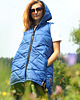 kurtki damskie Kamizelka puchowa Iceland Look niebieska 10