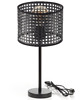 lampy stołowe Czarna biurowa lampka gabinetowa wysoka 46cm - rattan 1