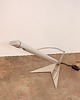 lampy stołowe Lampa Space Age lata 90 niklowany mosiądz aluminium 40 cm 2