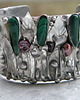 bransoletki z kamieni naturalnych Malachit /masa perłowa     - BRANSOLETA MANKIET  CUFF 2