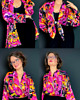 sukienki mini damskie Jedwabiste KIMONO/SUKIENKA kopertowa wzór ośmiornice 100% WISKOZA PREMIUM 9