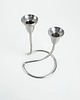 świeczniki i świece Świecznik stalowy, duński design, lata 70, produkcja: Georg Jensen 2