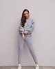 bluza bez kaptura damska Szara bluza bawełniana krótka bez kaptura 1