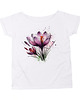 t-shirt damskie Krokusy Biały Oversize 2