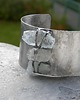 bransoletki wire wrapping Surowe akwamaryny    - BRANSOLETA MANKIET - CUFF 2