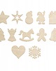 kartki scrapbooking Dekory Drewniane Ozdoby Zawieszki świąteczne Scrapki Kształty MIX 100 SZTUK 1