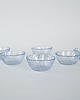 miski i misy Komplet szklanych miseczek, włoski design, lata 70, produkcja: Włochy 1