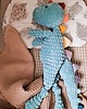 misie i maskotki Pluszowy Dinozaur tęczowy, na szydełku 5