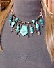naszyjniki - inne Turkusowy naszyjnik w stylu boho unikat handmade dla fanki turkusów PREZENT 7