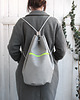 plecaki worek plecak pik - grey&fluo green- 2