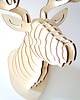 Ozdoby na ścianę Dekoracja na ŚCIANE poroże JELENIA, RENIFERA sklejka, puzzle 3d, drewno 5