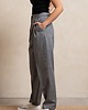 spodnie materiałowe damskie Eleganckie wełniane spodnie z wysokim stanem, LIGHT GREY (jasny szary) 4