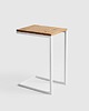 meble - stoły i stoliki - stoły Stolik boczny LUPE SOLID WOOD 30, biały minimalistyczny loftowy 1