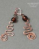 kolczyki wire wrapping Kolczyki czysto miedziane. Kute spirale 5