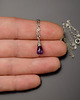 wisiory Krótki naszyjnik kropla ametyst wire wrapping 1
