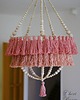 lampy wiszące Boho Lampa Abażur z Chwostami-Katja Brudny róż 1