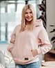 bluza z kapturem damska Bluza Clasic kangurka pudrowy róż 3
