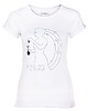 t-shirt damskie Femi-Shirt "Girls Run the World" Biały 2