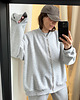 bluza bez kaptura damska Bluza Bomber grey na zamek 2