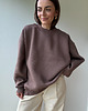 bluza bez kaptura damska Bluza Cheer long choclate 3