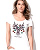 t-shirt damskie Koszulka organiczna z nadrukiem  Merry deer 1